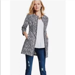 Cabi Zig Zag Ponte Knit Jacket Small #3034